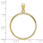 Wideband Distinguished Coin Jewelry 14k Polished 27.0mm Prong Coin Bezel Pendant - Image 4