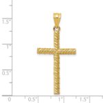 14K Twisted Cross Pendant - Image 4