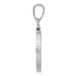 Wideband Distinguished Coin Jewelry 14k White Gold Polished 16.5mm x 1.35mm Screw Top Coin Bezel Pendant - Image 2