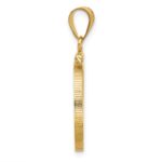 Wideband Distinguished Coin Jewelry 14k Polished 17.8mm x 1.35mm Screw Top Coin Bezel Pendant - Image 2