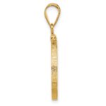 Wideband Distinguished Coin Jewelry 14k Polished 18.0mm x 1.35mm Screw Top Coin Bezel Pendant - Image 2