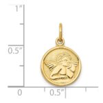 14k Polished Angel Round Charm - Image 4