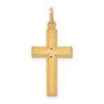 14k Diamond-cut Cross Pendant