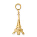 14k Solid Polished 3-D Eiffel Tower Charm - Image 2