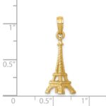 14k Solid Polished 3-D Eiffel Tower Charm - Image 5