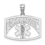 14K White Gold Cut-Out PARAMEDIC Charm