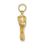 14k 3-D Firefighter Boot Charm - Image 2