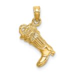 14k 3-D Firefighter Boot Charm - Image 3