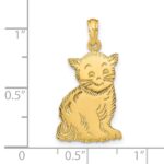 14k Polished Cat Charm - Image 4