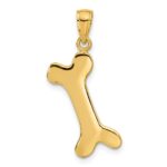 14k Solid Polished Dog Bone Charm - Image 3