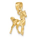 14k Solid Polished 3-D Horse Charm - Image 5