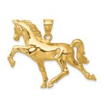 14k Hollow Polished 3-D Tennessee Walking Horse Charm - Image 4