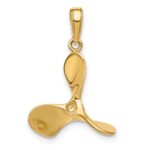 14K Polished 3-D Propeller Pendant - Image 3