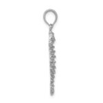 14k White Gold Polished Open-Backed Seahorse Pendant - Image 2