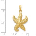 14k Polished Open-Backed Starfish Pendant - Image 4