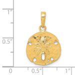 14k Polished Sand Dollar Pendant - Image 4
