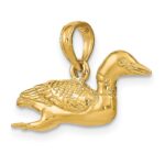 14k Solid Polished 3-D Mallard Charm - Image 5