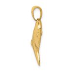 14K Solid Polished 3-D Shark Tooth Pendant - Image 2