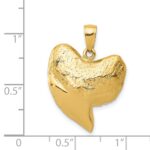 14K Solid Polished 3-D Shark Tooth Pendant - Image 4
