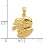 14K 2-D Double Football Helmets and Ball Charm - Image 4