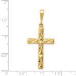 14k Design on Both Sides Reversible Latin Cross Pendant - Image 4