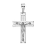 14k White Gold Crucifix Pendant