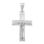14k White Gold Crucifix Pendant - Image 4