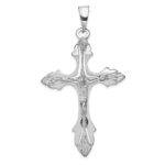 14k White Gold Crucifix Pendant