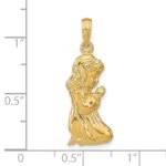 14k Praying Girl Pendant - Image 4