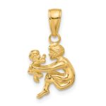 14k Mother Holding Child Pendant - Image 3