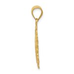 14k Solid Satin Polished Scorpio Zodiac Oval Pendant - Image 2