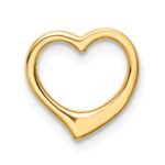 14K Polished Floating Heart Chain Slide - Image 4