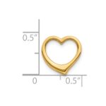 14K Polished Floating Heart Chain Slide - Image 3