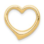 14K Polished Floating Heart Chain Slide - Image 3