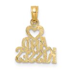 14k Heart AND KISSES Charm - Image 4