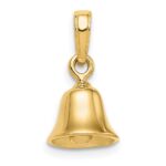 14k 3-D Moveable Bell Pendant - Image 3