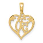 14k 50 in Heart Cut-out Pendant - Image 3
