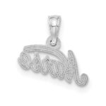 14K White Gold NURSE Pendant - Image 3