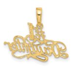 14k #1 DAUGHTER Pendant - Image 3