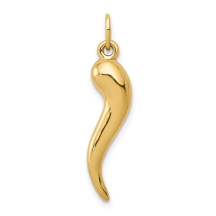 14k 3-D Italian Horn Charm