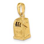14k 3-D Moveable Handle Slot Machine Pendant - Image 5