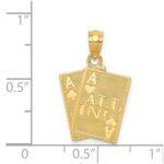 14k Ace of Hearts and Ace of Spades ALL IN! Cards Pendant - Image 4