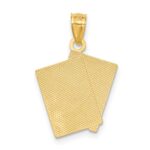 14k Ace of Hearts and King of Hearts ALL IN! Cards Pendant - Image 3