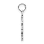 14k White Gold Snowflake Pendant - Image 2