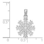 14k White Gold Snowflake Pendant - Image 5