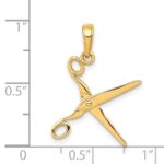 14k 3-D Moveable Scissors Pendant - Image 4