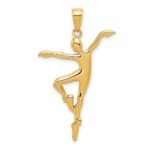 14k Unisex Ballet Dancer Pendant