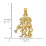 14k 3-D Gemini Zodiac Charm - Image 3