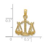 14k 3-D Libra Zodiac Charm - Image 3