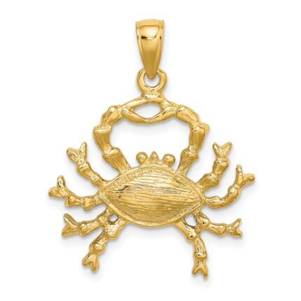 14k Large Cancer Zodiac Charm